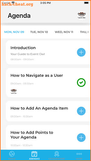 Event Owl Platform screenshot