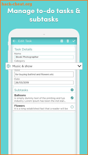 Event Planner - Guests, To-do, Budget Management screenshot