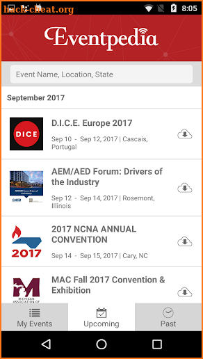 Eventpedia screenshot