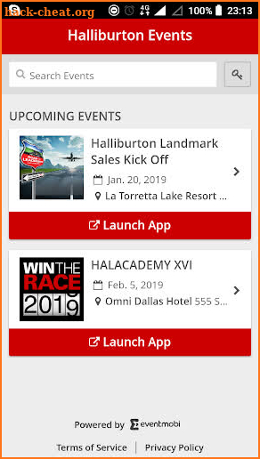 Events & Meetings screenshot