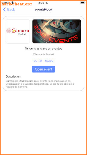 eventsPlace screenshot