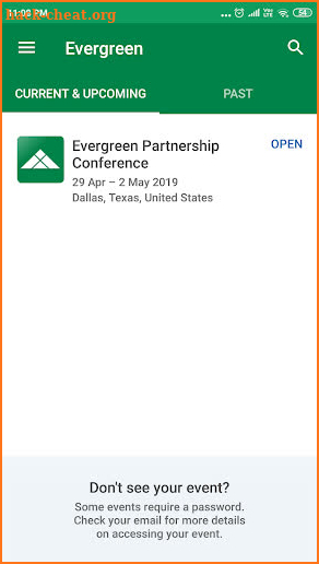 Evergreen Conference screenshot