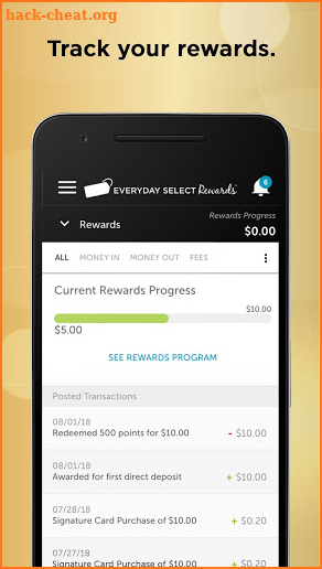 Everyday Select Rewards Visa® Prepaid Card screenshot