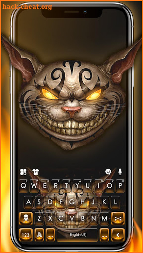 Evil Angry Cat Keyboard Theme screenshot