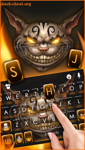 Evil Angry Cat Keyboard Theme screenshot