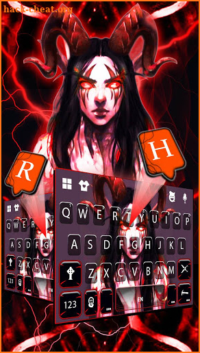 Evil Demon Girl Keyboard Theme screenshot