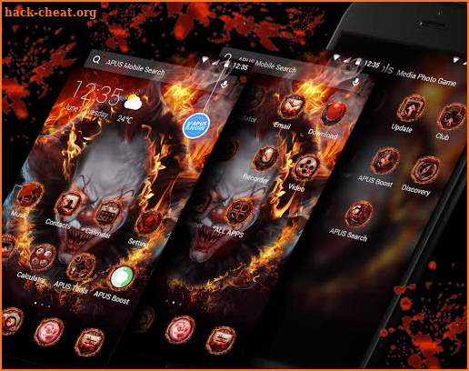 Evil Flame Scary Clown Theme & HD wallpapers screenshot