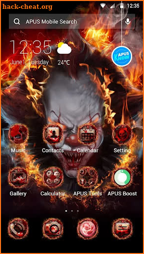 Evil Flame Scary Clown Theme & HD wallpapers screenshot