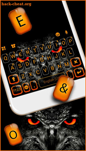 Evil Owl Eyes Keyboard Theme screenshot