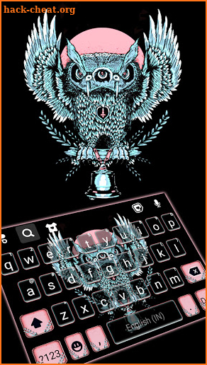 Evil Owl Wings Keyboard Background screenshot