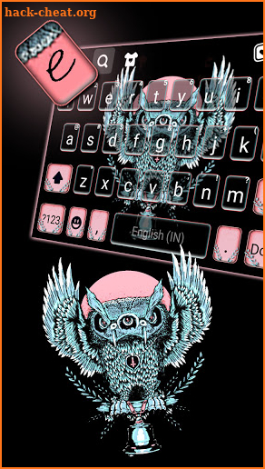 Evil Owl Wings Keyboard Background screenshot