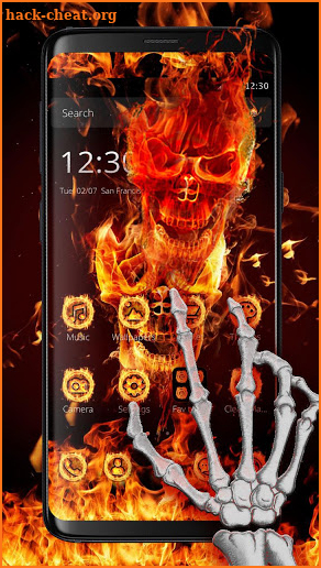 Evil Skull Fire Theme screenshot