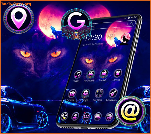 Evill Cat Moon Theme screenshot