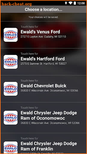 Ewald Automotive Group MLink screenshot