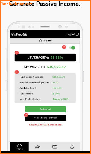 eWealth: Generate Risk-Free Passive Income screenshot