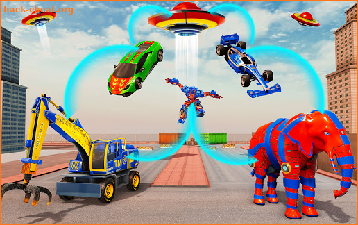 Excavator Robot Car Game – Elephant Robot Games 3d screenshot