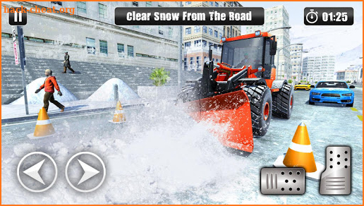 Excavator Snow Plow: City Snow Blower Truck Games screenshot