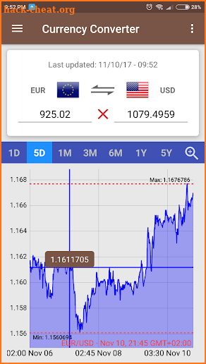 Exchange Rate screenshot