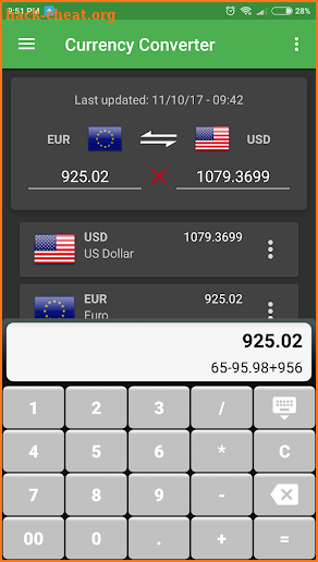 Exchange Rate screenshot