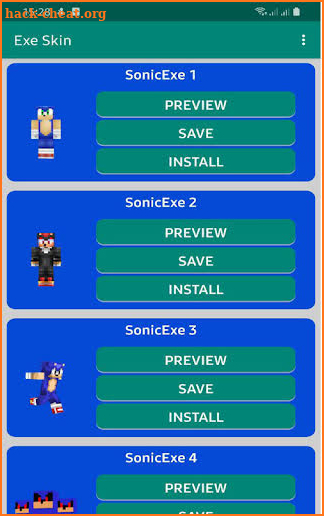EXE Hedgehog skin for MCPE screenshot