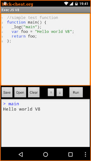 Exec Javascript (ES9) screenshot