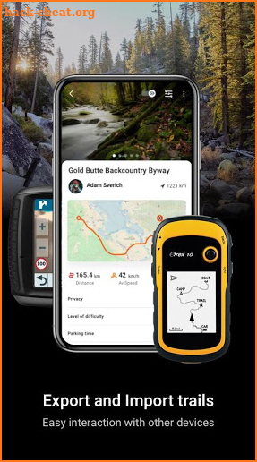 ExGo: Off-road trail tracker with GPS & topo maps. screenshot