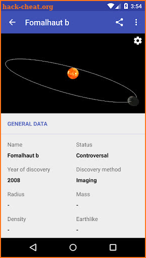 Exoplanets screenshot