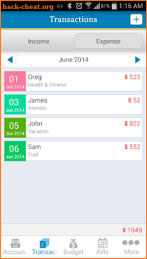 Expense Planner Budget Tracker screenshot