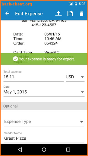 ExpenseIt from Concur screenshot
