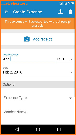 ExpenseIt from Concur screenshot
