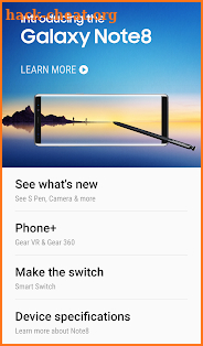 Experience app for Galaxy Note8 screenshot
