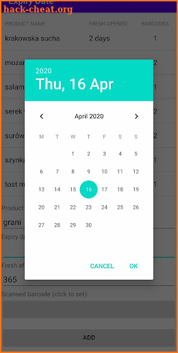 Expiry Date screenshot