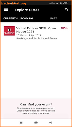 Explore SDSU Open House screenshot