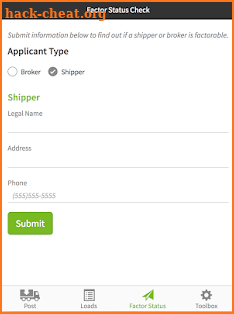 Express Freight Finance Mobile Application screenshot
