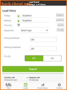 Express Freight Finance Mobile Application screenshot