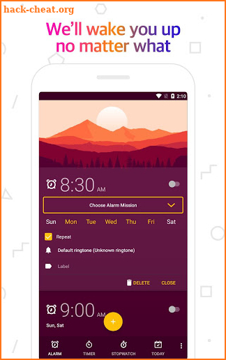 Extreme Alarm Clock (Free alarm, Timer, Stopwatch) screenshot