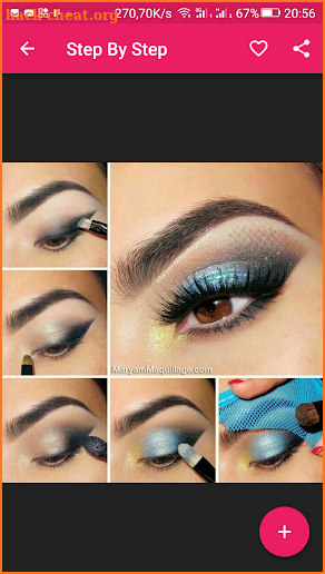 Eyes makeup steps for girls screenshot