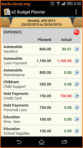 eZ Budget Planner screenshot