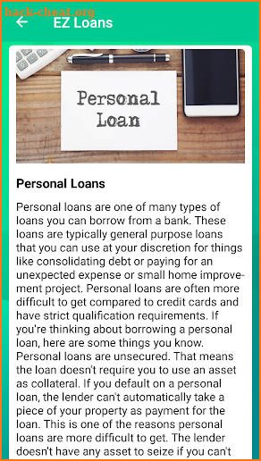 EZ Loans screenshot