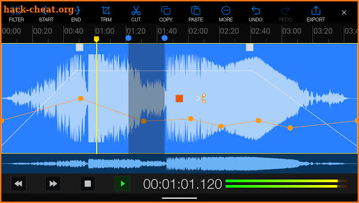 EZAudioCut-MT audio editor screenshot