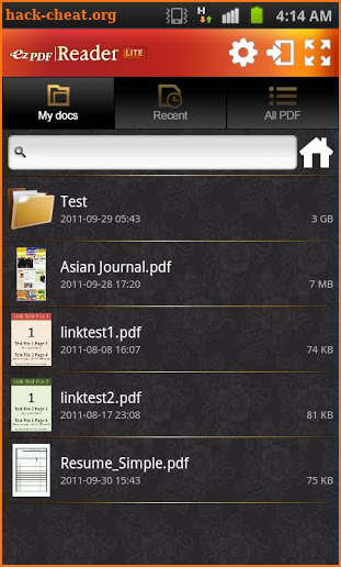 ezPDF Reader Lite for PDF View screenshot