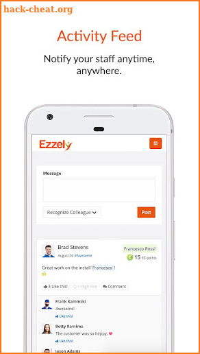 Ezzely: Employee Engagement screenshot