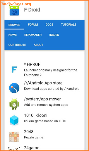 F-Droid screenshot