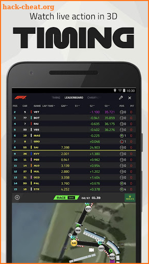 F1 Live Timing screenshot