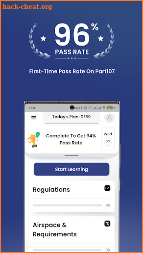 FAA PART 107 Practice Test screenshot