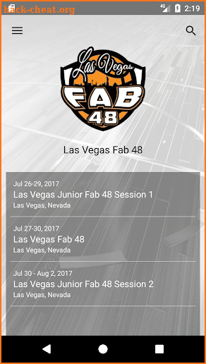 Fab48 Schedule screenshot