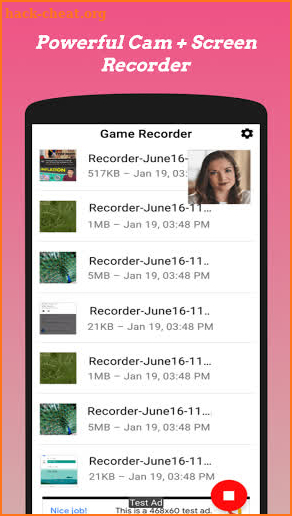 Face Game Recorder - Screen & Camera Recorder screenshot