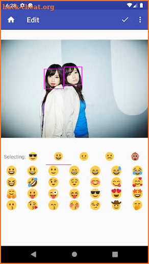 Face hidden app "Auto face stamp" screenshot