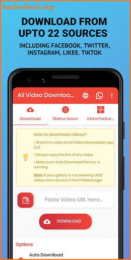 Facebook Video Downloader & WhatsApp Status Saver screenshot