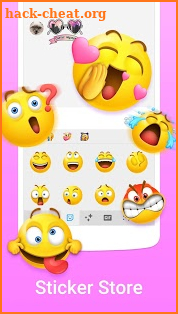 Facemoji Emoji Keyboard-Cute Emoji, Theme, Sticker screenshot